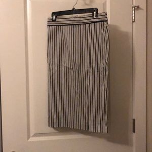 Striped High waist pencil skirt